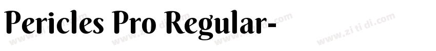 Pericles Pro Regular字体转换